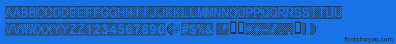 Secure11a Font – Black Fonts on Blue Background