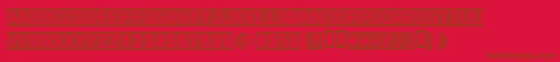 Secure11a Font – Brown Fonts on Red Background