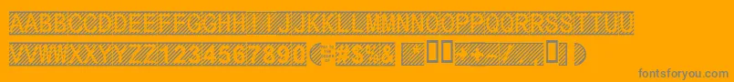 Secure11a Font – Gray Fonts on Orange Background