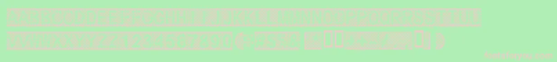 Secure11a Font – Pink Fonts on Green Background