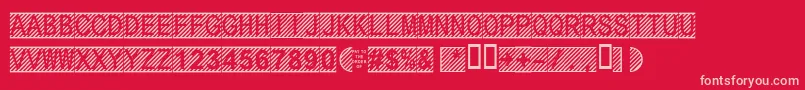 Secure11a Font – Pink Fonts on Red Background