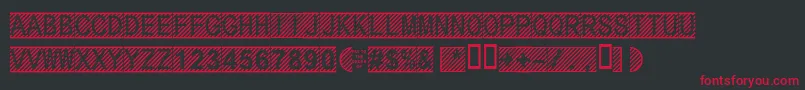 Secure11a Font – Red Fonts on Black Background