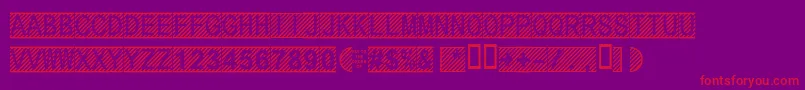 Secure11a Font – Red Fonts on Purple Background