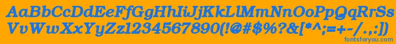 ErBukinistMacBoldItalic Font – Blue Fonts on Orange Background