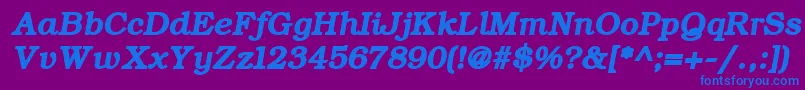 ErBukinistMacBoldItalic Font – Blue Fonts on Purple Background