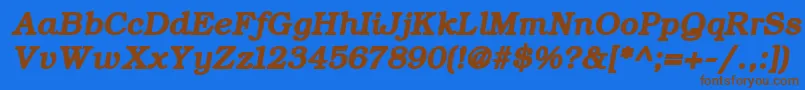 ErBukinistMacBoldItalic Font – Brown Fonts on Blue Background