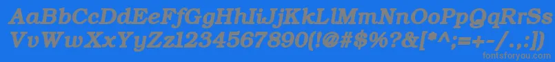ErBukinistMacBoldItalic Font – Gray Fonts on Blue Background