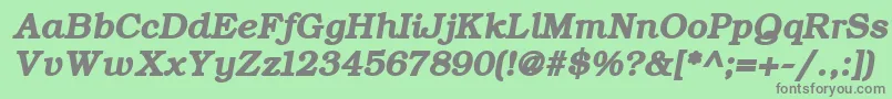 ErBukinistMacBoldItalic Font – Gray Fonts on Green Background