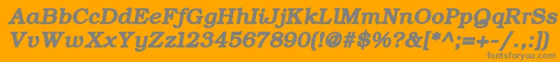 ErBukinistMacBoldItalic Font – Gray Fonts on Orange Background