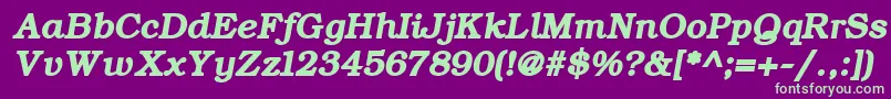 ErBukinistMacBoldItalic Font – Green Fonts on Purple Background