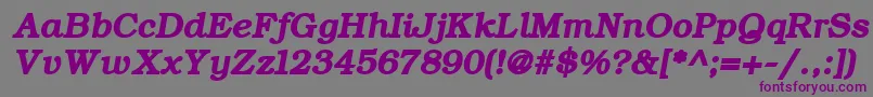ErBukinistMacBoldItalic-fontti – violetit fontit harmaalla taustalla