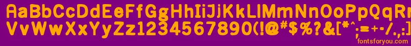 PrimaGrosa Font – Orange Fonts on Purple Background