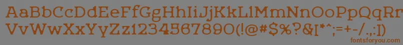Letoonedefect Font – Brown Fonts on Gray Background