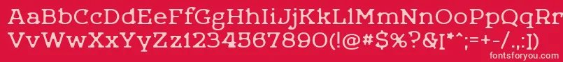 Letoonedefect Font – Pink Fonts on Red Background