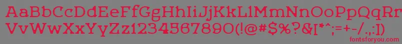 Letoonedefect Font – Red Fonts on Gray Background