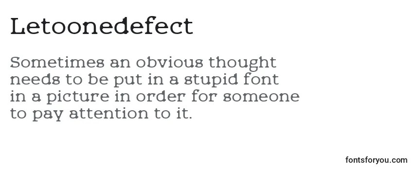 Letoonedefect Font
