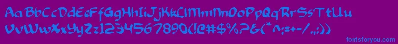 Knight2 Font – Blue Fonts on Purple Background