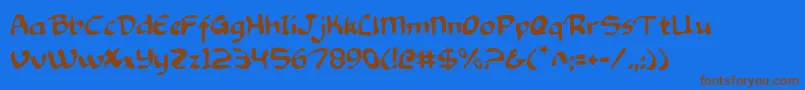 Knight2 Font – Brown Fonts on Blue Background