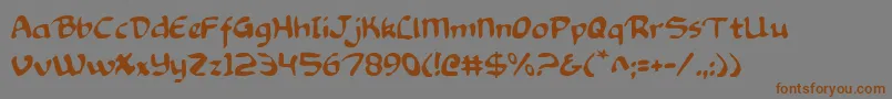 Knight2 Font – Brown Fonts on Gray Background