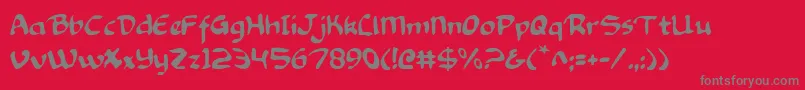 フォントKnight2 – 赤い背景に灰色の文字