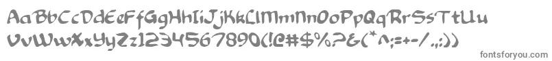 Knight2-fontti – harmaat kirjasimet valkoisella taustalla