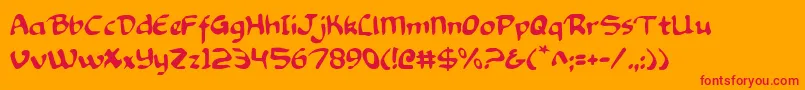 Knight2 Font – Red Fonts on Orange Background