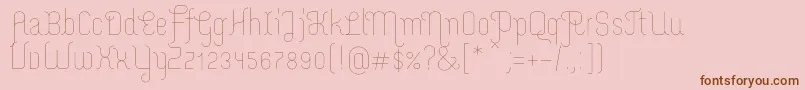 MerijntjeExtralight Font – Brown Fonts on Pink Background