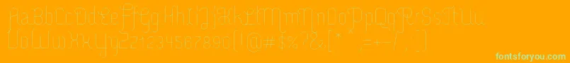 MerijntjeExtralight Font – Green Fonts on Orange Background