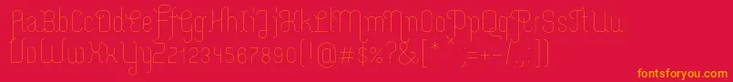 MerijntjeExtralight Font – Orange Fonts on Red Background