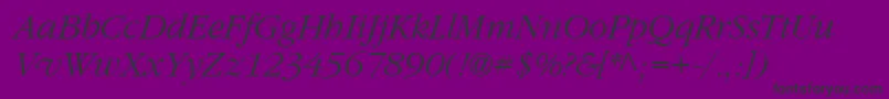 Garrymondrian3Lightitalicsh Font – Black Fonts on Purple Background