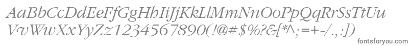 Garrymondrian3Lightitalicsh Font – Gray Fonts on White Background