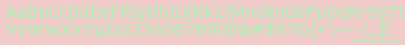 AmazingGroteskDemi Font – Green Fonts on Pink Background