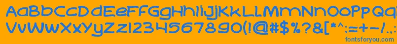 LifeToFind Font – Blue Fonts on Orange Background