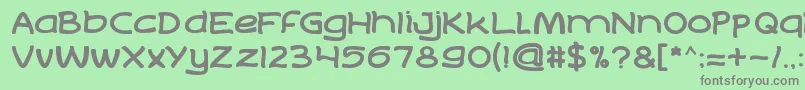 フォントLifeToFind – 緑の背景に灰色の文字