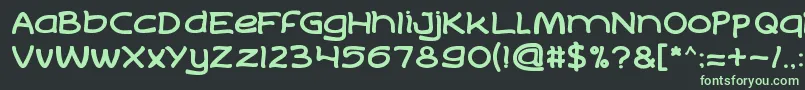 フォントLifeToFind – 黒い背景に緑の文字