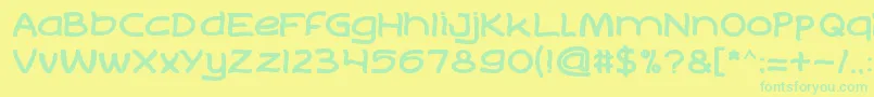 フォントLifeToFind – 黄色い背景に緑の文字