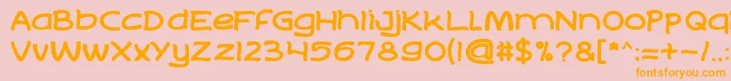 LifeToFind Font – Orange Fonts on Pink Background