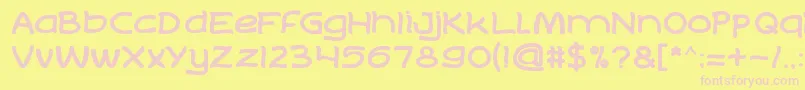 LifeToFind Font – Pink Fonts on Yellow Background