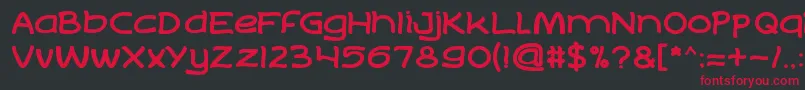LifeToFind Font – Red Fonts on Black Background