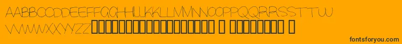 Alisky Font – Black Fonts on Orange Background