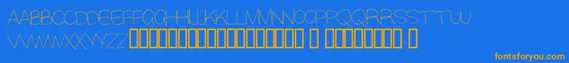 Alisky Font – Orange Fonts on Blue Background