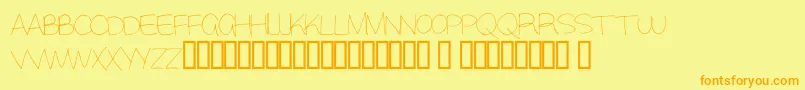 Alisky Font – Orange Fonts on Yellow Background