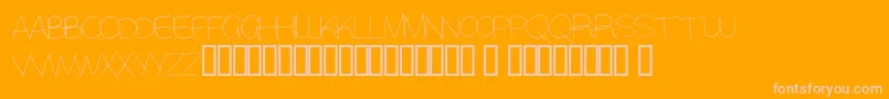 Alisky Font – Pink Fonts on Orange Background