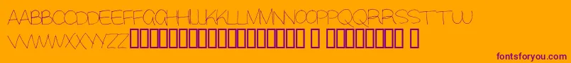 Alisky Font – Purple Fonts on Orange Background