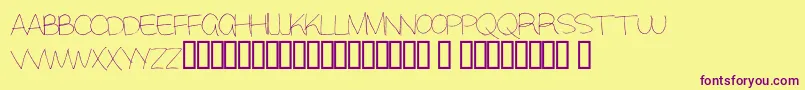 Alisky Font – Purple Fonts on Yellow Background