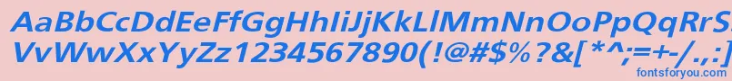 Budboyerextobl Font – Blue Fonts on Pink Background