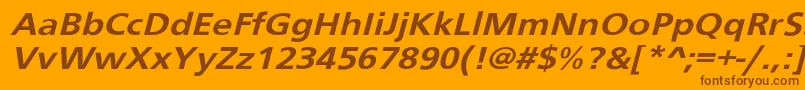 Budboyerextobl Font – Brown Fonts on Orange Background