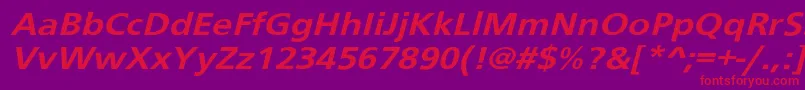 Budboyerextobl Font – Red Fonts on Purple Background