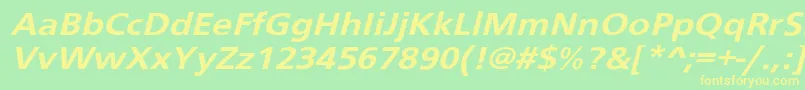 Budboyerextobl Font – Yellow Fonts on Green Background