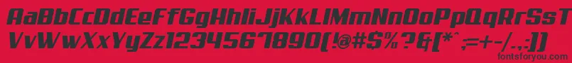 Aero Font – Black Fonts on Red Background